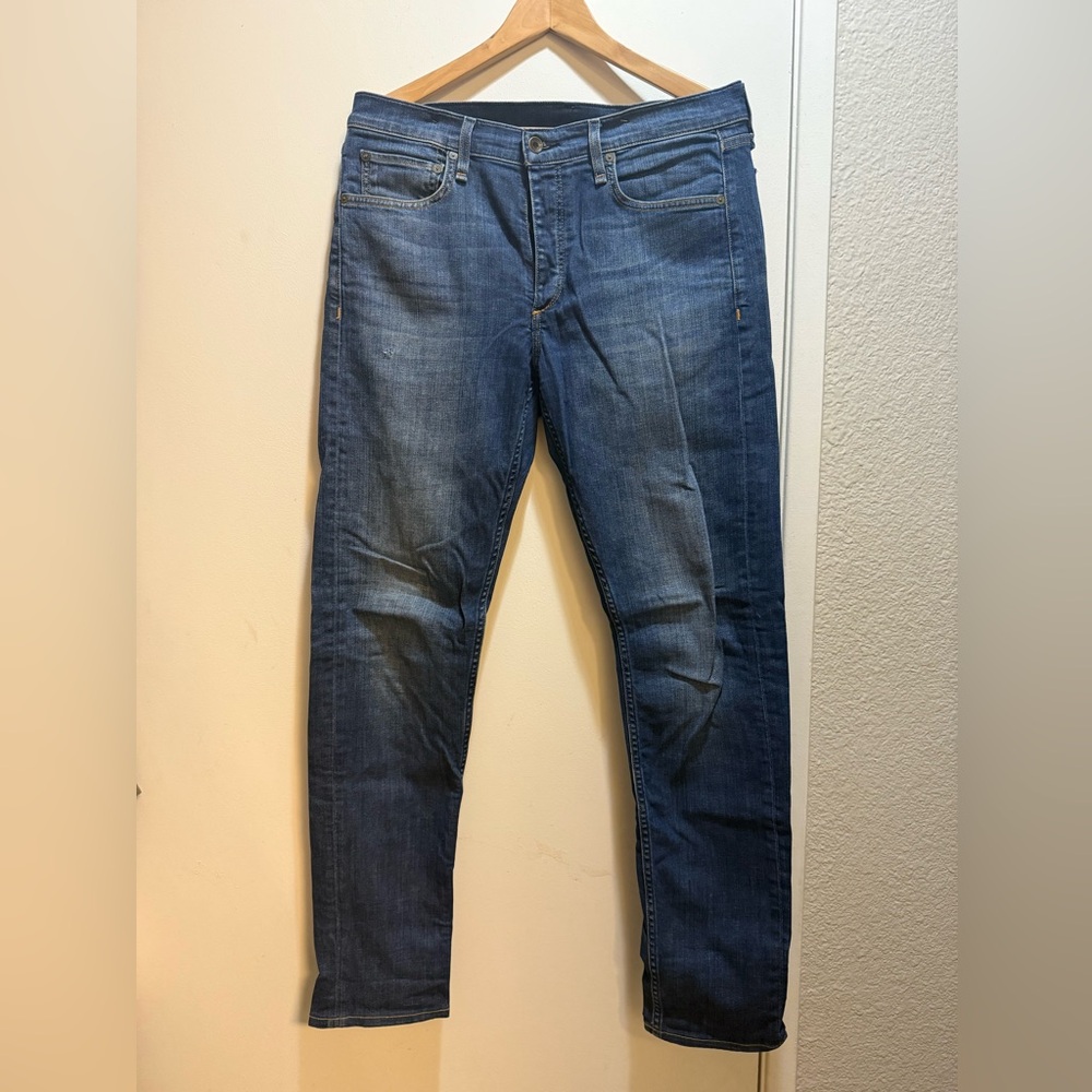 Rag & Bone Blue Slim Jeans with Authentic Fading